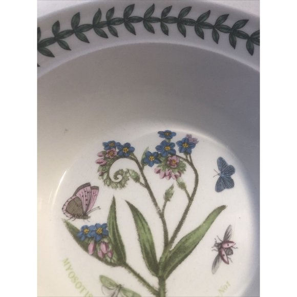 Portmeirion Botanic Garden Forget Me Not Rim Cereal Oatmeal Bowl Made In England - Picture 6 of 12